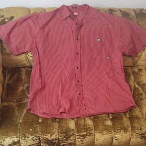Red Striped Men's Ecko Button Shirt